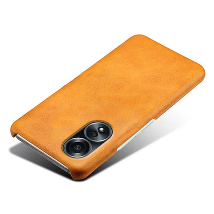 For Oppo A58 4G Case Calf Texture PU Leather Hard PC Protective Phone Cover