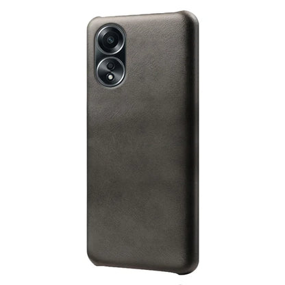 For Oppo A58 4G Case Calf Texture PU Leather Hard PC Protective Phone Cover