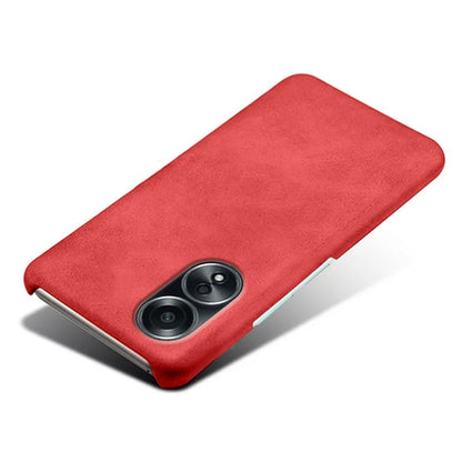 For Oppo A58 4G Case Calf Texture PU Leather Hard PC Protective Phone Cover