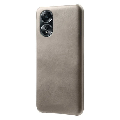 For Oppo A58 4G Case Calf Texture PU Leather Hard PC Protective Phone Cover