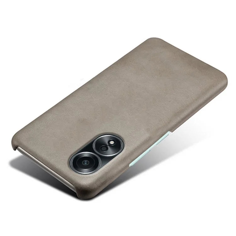 For Oppo A58 4G Case Calf Texture PU Leather Hard PC Protective Phone Cover