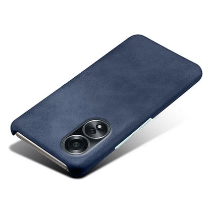 For Oppo A58 4G Case Calf Texture PU Leather Hard PC Protective Phone Cover
