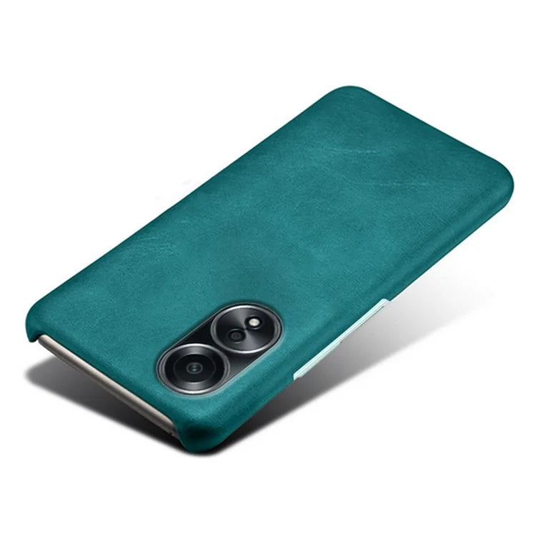 For Oppo A58 4G Case Calf Texture PU Leather Hard PC Protective Phone Cover
