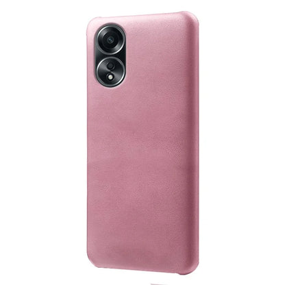 For Oppo A58 4G Case Calf Texture PU Leather Hard PC Protective Phone Cover
