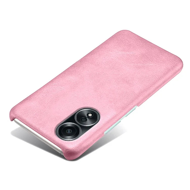For Oppo A58 4G Case Calf Texture PU Leather Hard PC Protective Phone Cover
