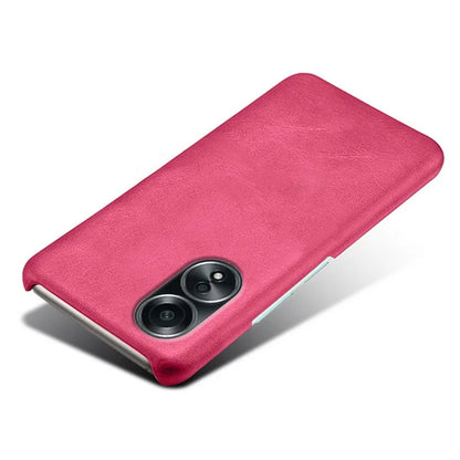 For Oppo A58 4G Case Calf Texture PU Leather Hard PC Protective Phone Cover