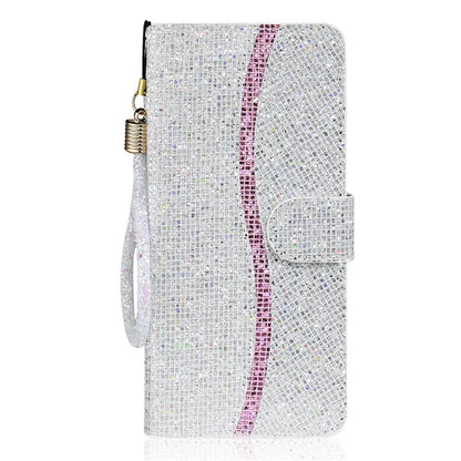 For iPhone 16 Plus Case PU Leather Wallet Card Slots Glitter Phone Cover