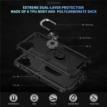 For Samsung Galaxy A06 Case PC+TPU Phone Cover with Rotary Ring Kickstand