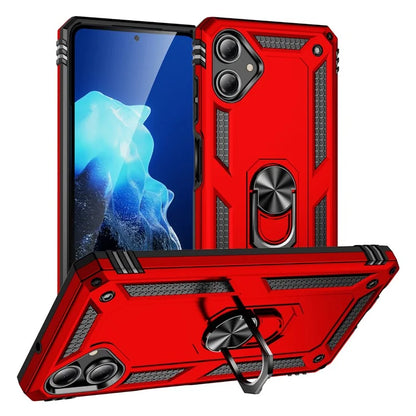 For Samsung Galaxy A06 Case PC+TPU Phone Cover with Rotary Ring Kickstand
