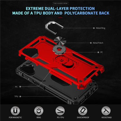 For Samsung Galaxy A06 Case PC+TPU Phone Cover with Rotary Ring Kickstand