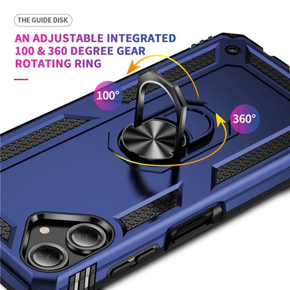 For Samsung Galaxy A06 Case PC+TPU Phone Cover with Rotary Ring Kickstand