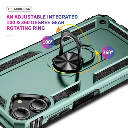 For Samsung Galaxy A06 Case PC+TPU Phone Cover with Rotary Ring Kickstand