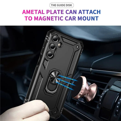 For Samsung Galaxy A16 5G Case PC+TPU Phone Cover with Rotary Ring Kickstand