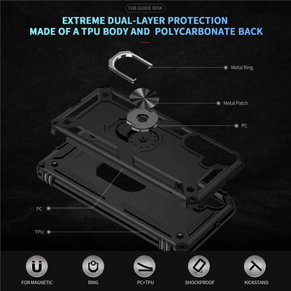 For Samsung Galaxy A16 5G Case PC+TPU Phone Cover with Rotary Ring Kickstand