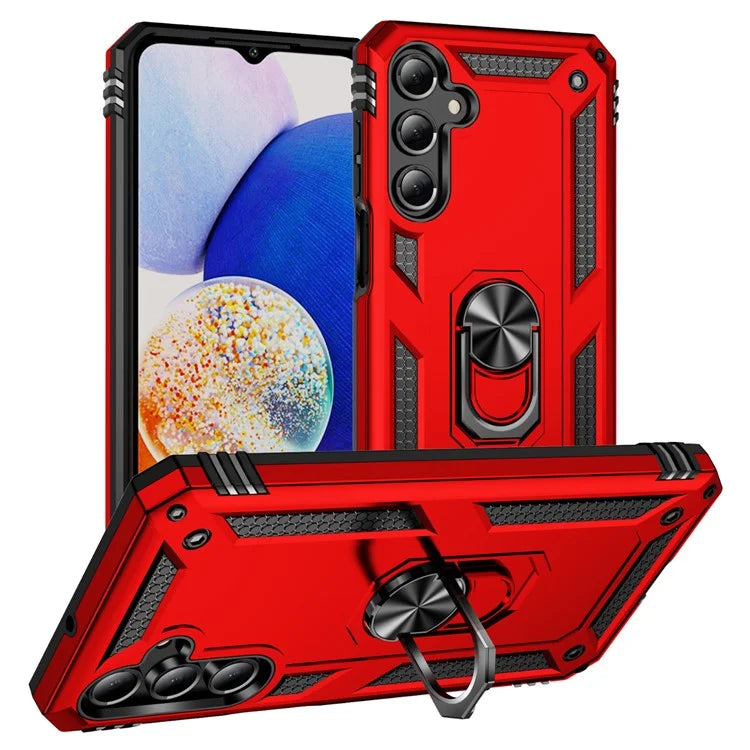 For Samsung Galaxy A16 5G Case PC+TPU Phone Cover with Rotary Ring Kickstand