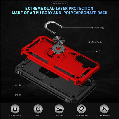 For Samsung Galaxy A16 5G Case PC+TPU Phone Cover with Rotary Ring Kickstand