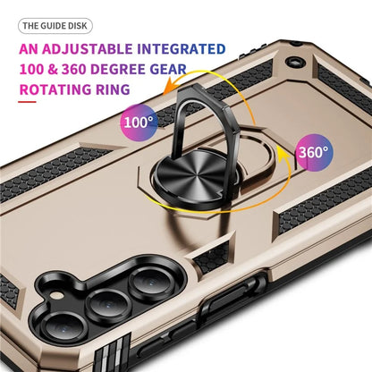 For Samsung Galaxy A16 5G Case PC+TPU Phone Cover with Rotary Ring Kickstand