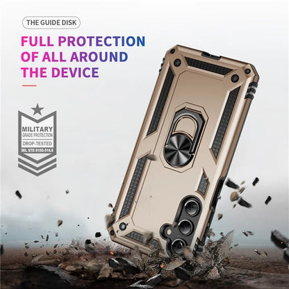 For Samsung Galaxy A16 5G Case PC+TPU Phone Cover with Rotary Ring Kickstand