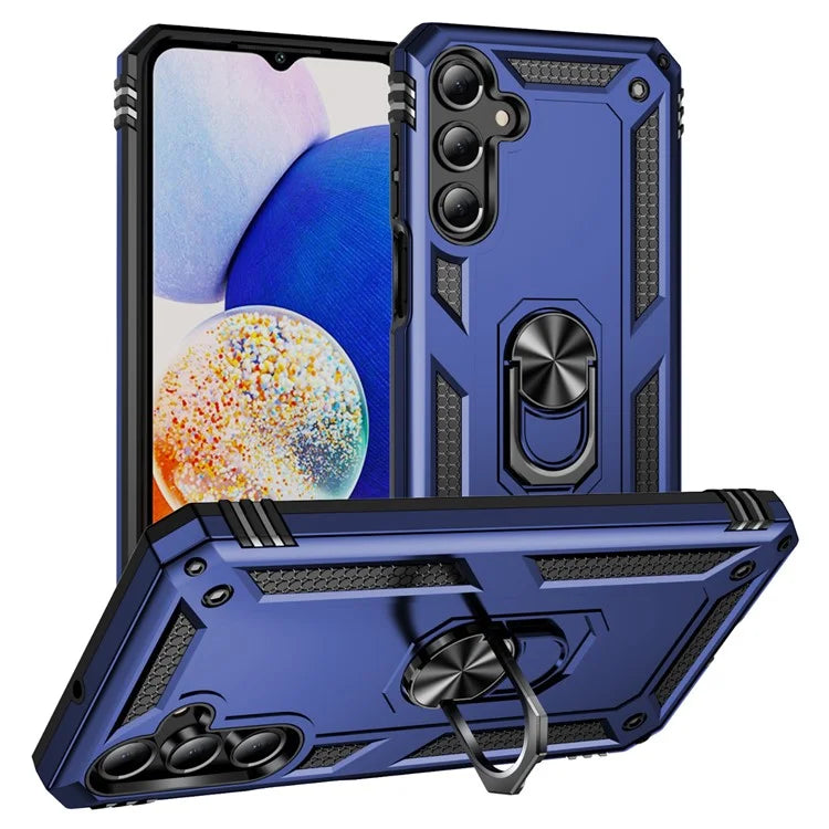For Samsung Galaxy A16 5G Case PC+TPU Phone Cover with Rotary Ring Kickstand