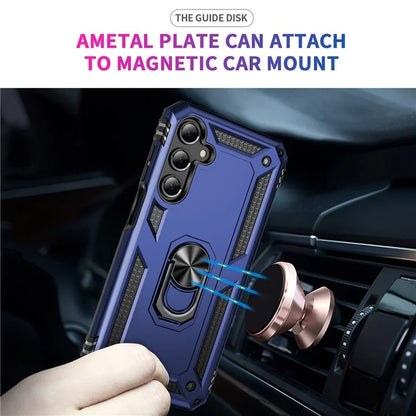 For Samsung Galaxy A16 5G Case PC+TPU Phone Cover with Rotary Ring Kickstand