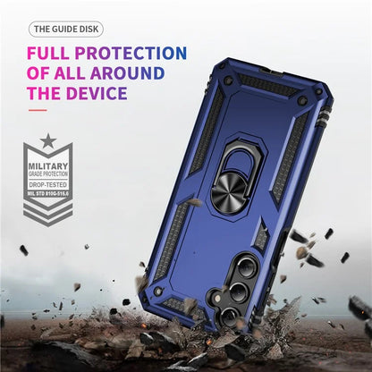 For Samsung Galaxy A16 5G Case PC+TPU Phone Cover with Rotary Ring Kickstand