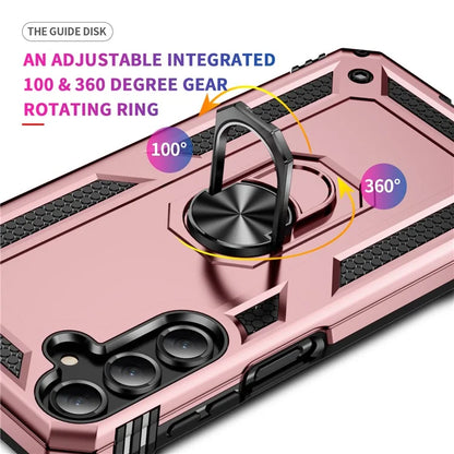 For Samsung Galaxy A16 5G Case PC+TPU Phone Cover with Rotary Ring Kickstand