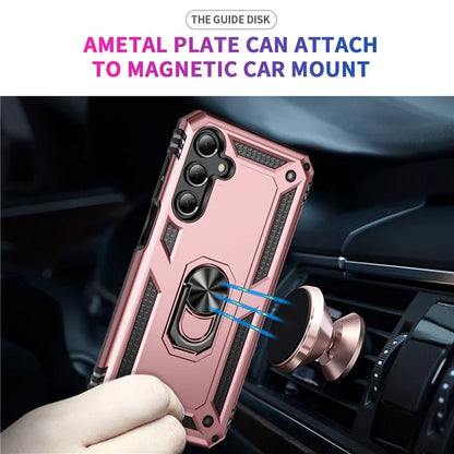 For Samsung Galaxy A16 5G Case PC+TPU Phone Cover with Rotary Ring Kickstand