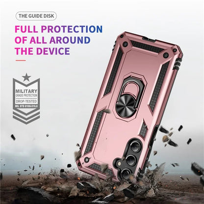 For Samsung Galaxy A16 5G Case PC+TPU Phone Cover with Rotary Ring Kickstand