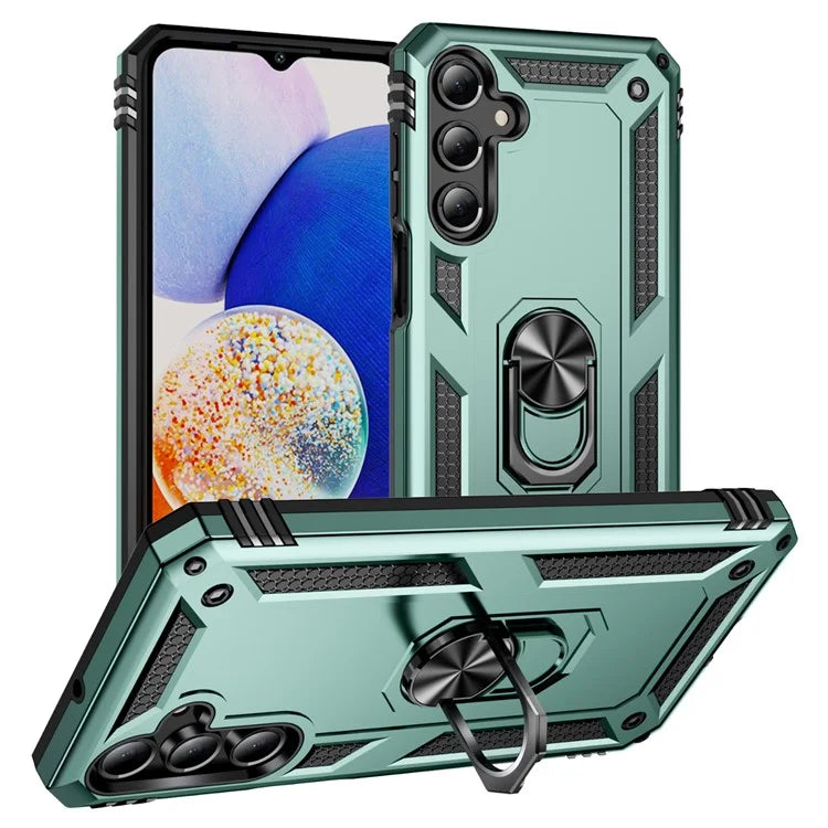 For Samsung Galaxy A16 5G Case PC+TPU Phone Cover with Rotary Ring Kickstand