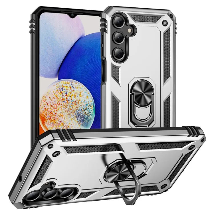 For Samsung Galaxy A16 5G Case PC+TPU Phone Cover with Rotary Ring Kickstand