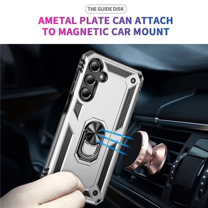 For Samsung Galaxy A16 5G Case PC+TPU Phone Cover with Rotary Ring Kickstand