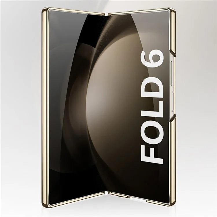 GKK For Samsung Galaxy Z Fold6 5G Case Printed Pattern Electroplating Tempered Glass+PC Phone Cover