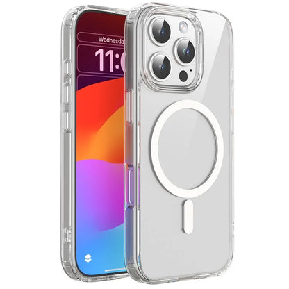 MUTURAL For iPhone 16 Pro Max Case Compatible with MagSafe TPU+PC Clear Phone Cover
