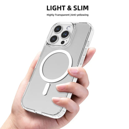 MUTURAL For iPhone 16 Pro Max Case Compatible with MagSafe TPU+PC Clear Phone Cover