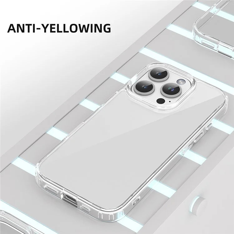 MUTURAL For iPhone 16 Pro Case Rounded Edge TPU+PC Clear Phone Cover