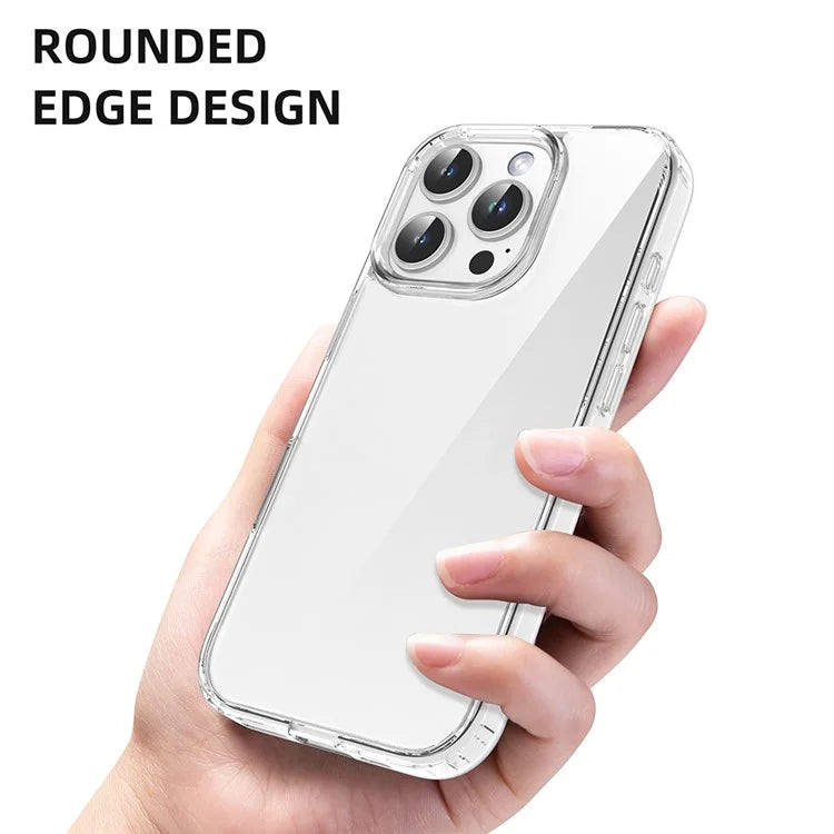 MUTURAL For iPhone 16 Pro Max Case Rounded Edge TPU+PC Clear Phone Cover