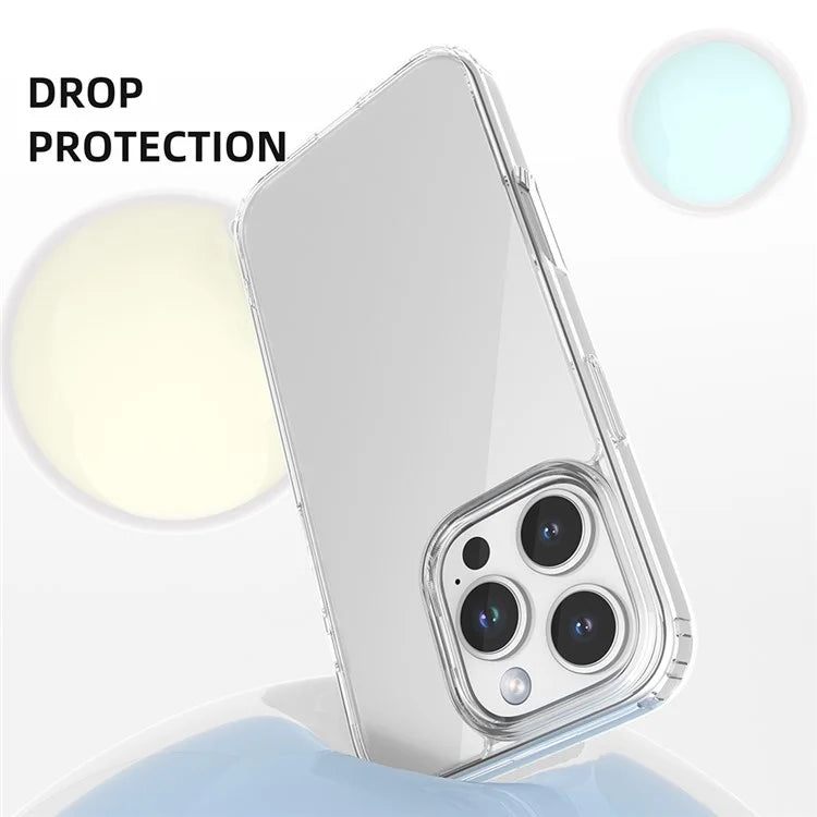 MUTURAL For iPhone 16 Pro Max Case Rounded Edge TPU+PC Clear Phone Cover