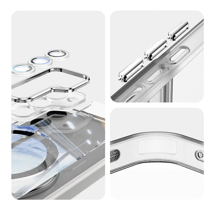 For Samsung Galaxy S23 Case Rotatable Magnetic Kickstand TPU+PC Phone Cover with Lens Film