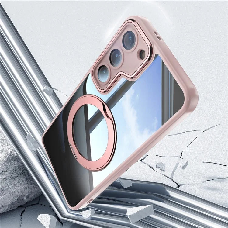 For Samsung Galaxy S23 Case Rotatable Magnetic Kickstand TPU+PC Phone Cover with Lens Film