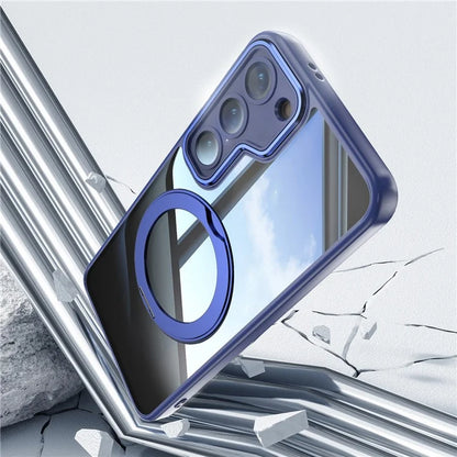 For Samsung Galaxy S23 Case Rotatable Magnetic Kickstand TPU+PC Phone Cover with Lens Film