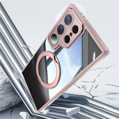 For Samsung Galaxy S24 Ultra Case Rotatable Magnetic Kickstand TPU+PC Phone Cover with Lens Film