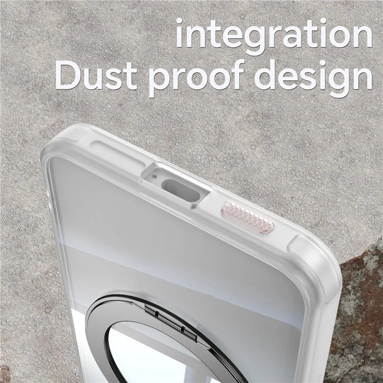 For Samsung Galaxy S24 Case Rotatable Magnetic Kickstand TPU+PC Phone Cover with Lens Film
