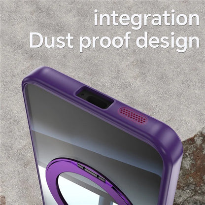 For Samsung Galaxy S24 Case Rotatable Magnetic Kickstand TPU+PC Phone Cover with Lens Film