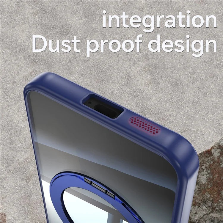 For Samsung Galaxy S24 Case Rotatable Magnetic Kickstand TPU+PC Phone Cover with Lens Film