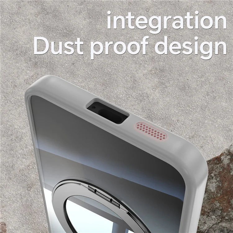 For Samsung Galaxy S24 Case Rotatable Magnetic Kickstand TPU+PC Phone Cover with Lens Film