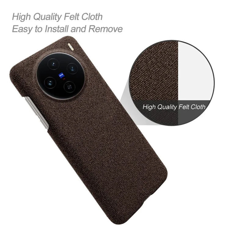 For vivo X100s 5G Case Cloth Texture Anti-Scratch Protective PC Phone Cover