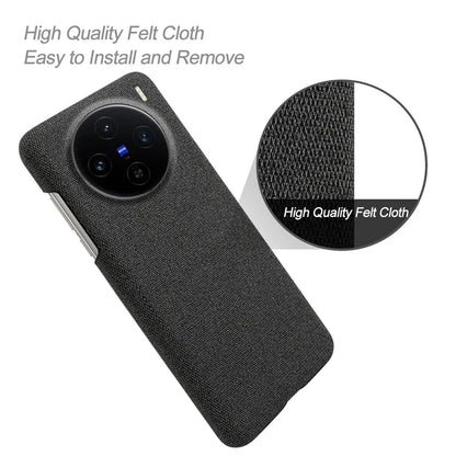 For vivo X100 5G Case Cloth Texture Anti-Scratch Protective PC Phone Cover