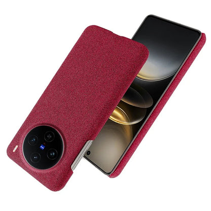 For vivo X100 5G Case Cloth Texture Anti-Scratch Protective PC Phone Cover