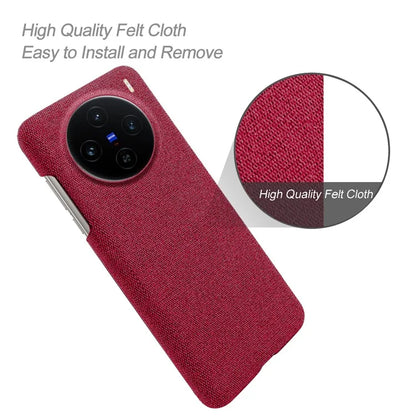 For vivo X100 5G Case Cloth Texture Anti-Scratch Protective PC Phone Cover