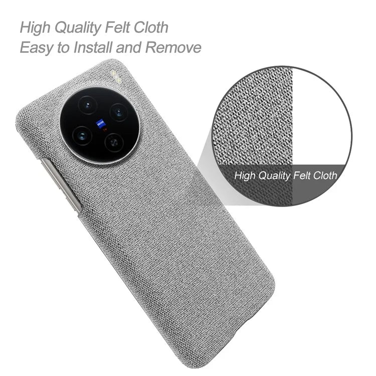 For vivo X100 5G Case Cloth Texture Anti-Scratch Protective PC Phone Cover